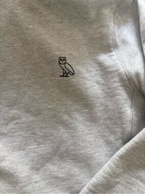 OVO Grey Crewneck Sweatshirt with Black Owl Logo
